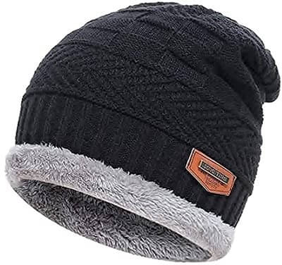     			Evanden Pack of 1 Woollen Men's Cap ( Black )