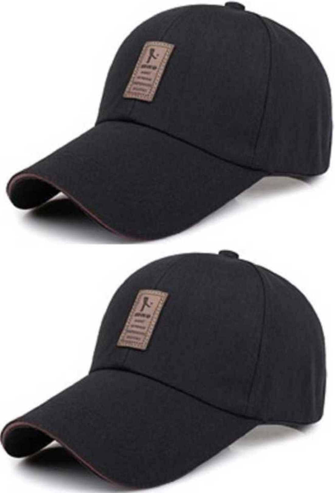     			Evanden Pack of 2 Cotton Men's Cap ( Black )