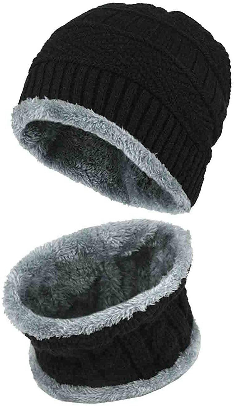     			Evanden Pack of 2 Woollen Men's Cap ( Black )