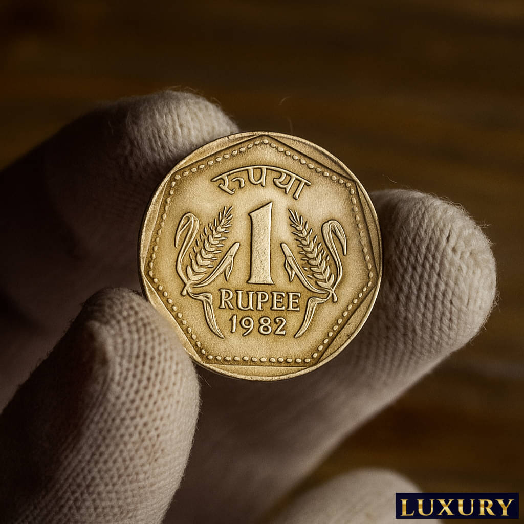 Extremely Rare 1 Rupee 1982, Small Issue old Fancy Most Demanded India Collective Coin Extremely Rare 1 Rupee 1982, Small Issue old Fancy Most Demanded India Collective Coin