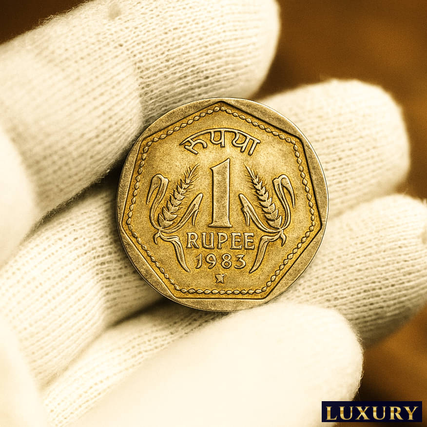 Extremely Rare 1 Rupee 1983, Star/Hyderabad Small Issue old Fancy Most Demanded India Collective Coin Extremely Rare 1 Rupee 1983, Star/Hyderabad Small Issue old Fancy Most Demanded India Collective Coin