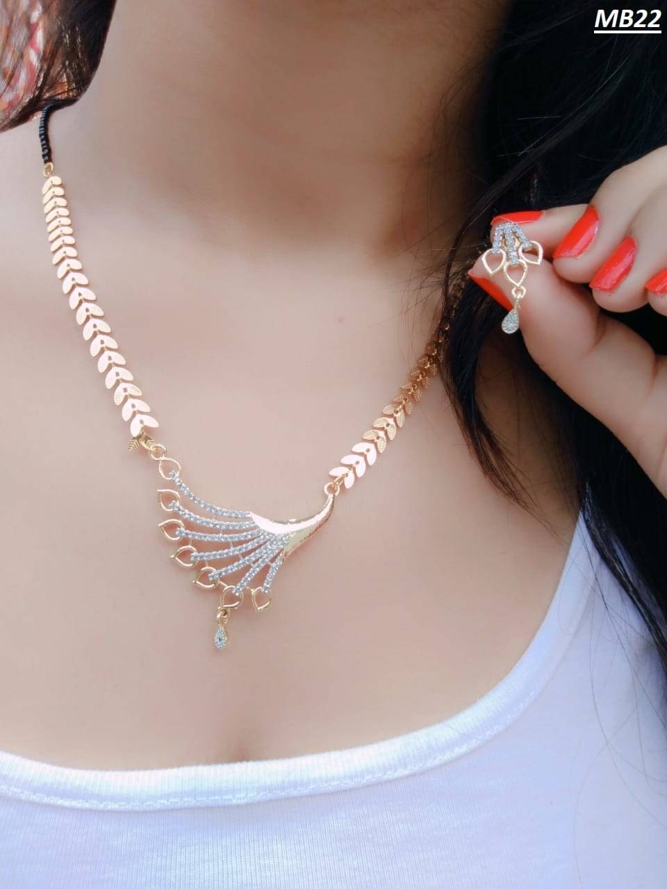     			KIRTAN ENT Golden Mangalsutra Set ( Pack of 1 )