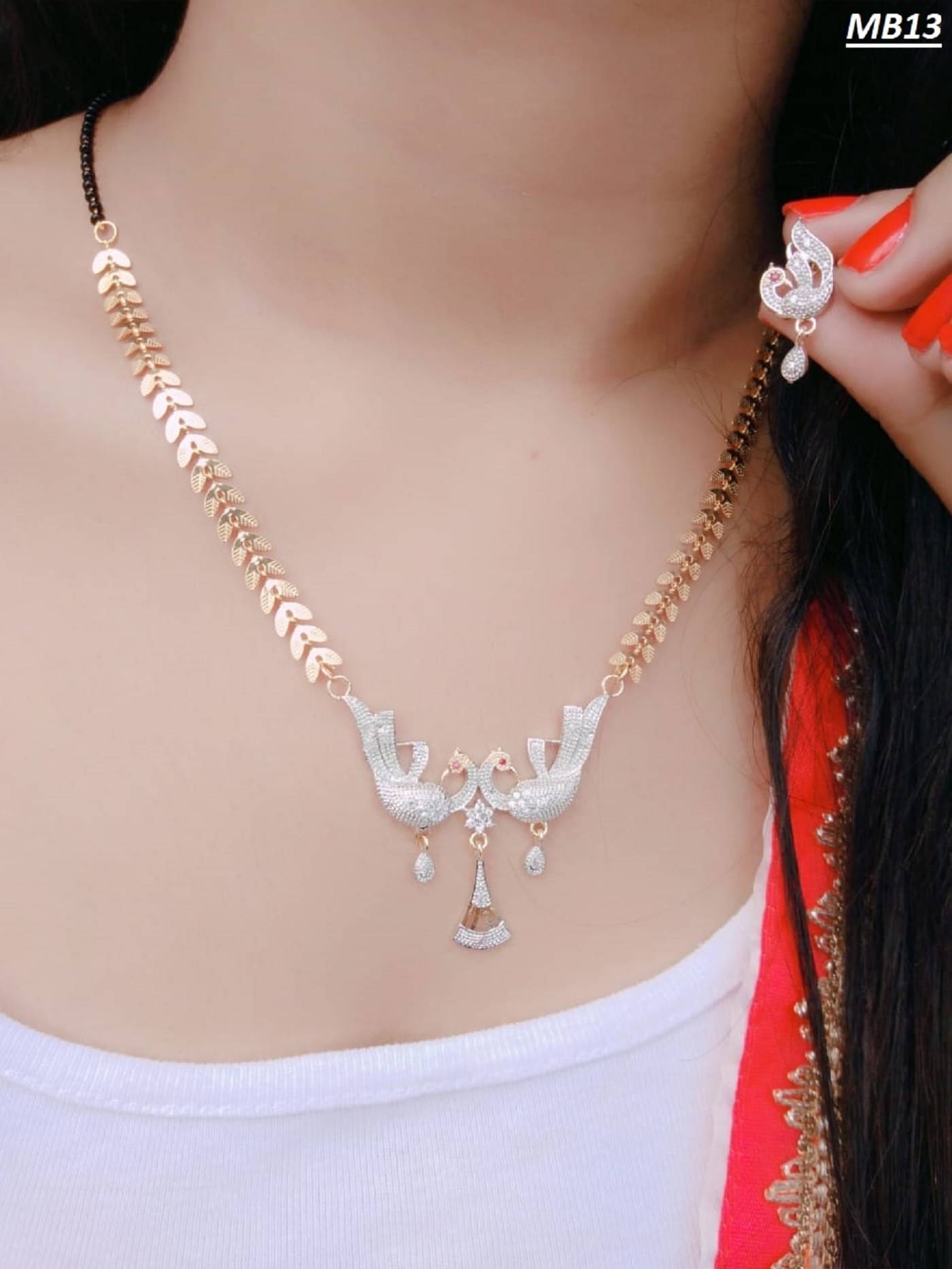     			KIRTAN ENT Golden Mangalsutra Set ( Pack of 1 )