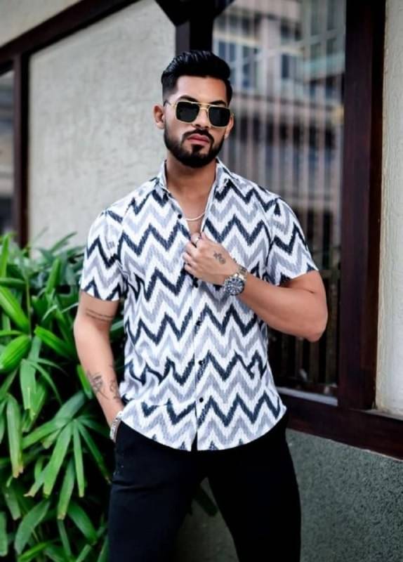     			KRIVA Cotton Blend Regular Fit Printed Half Sleeves Men's Casual Shirt - Multicolor ( Pack of 1 )