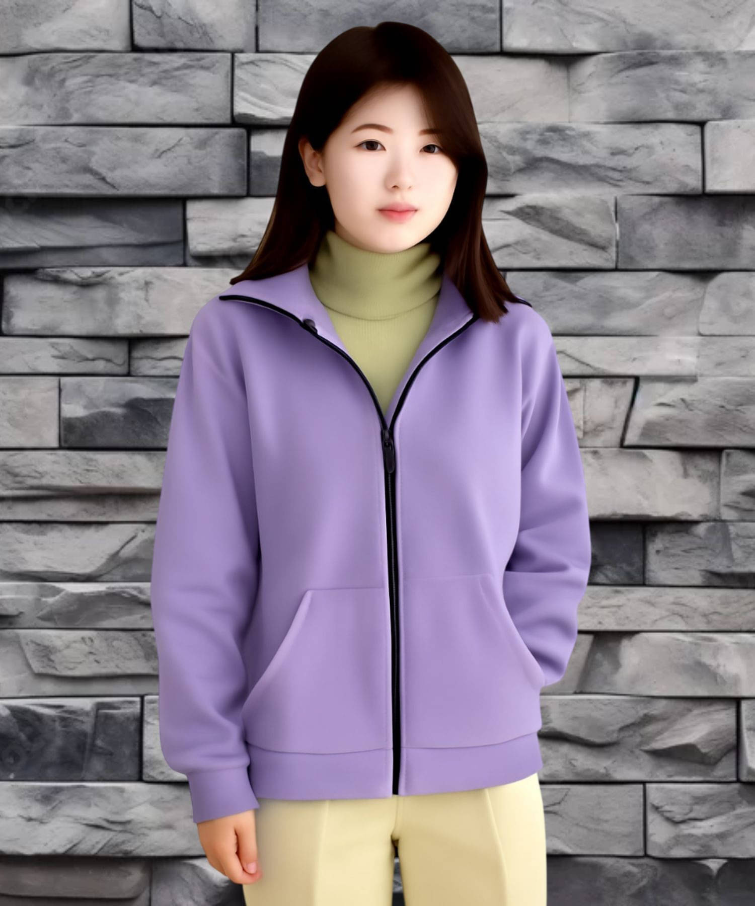     			Lecowar Fleece Women's Hooded Sweatshirt ( Purple )