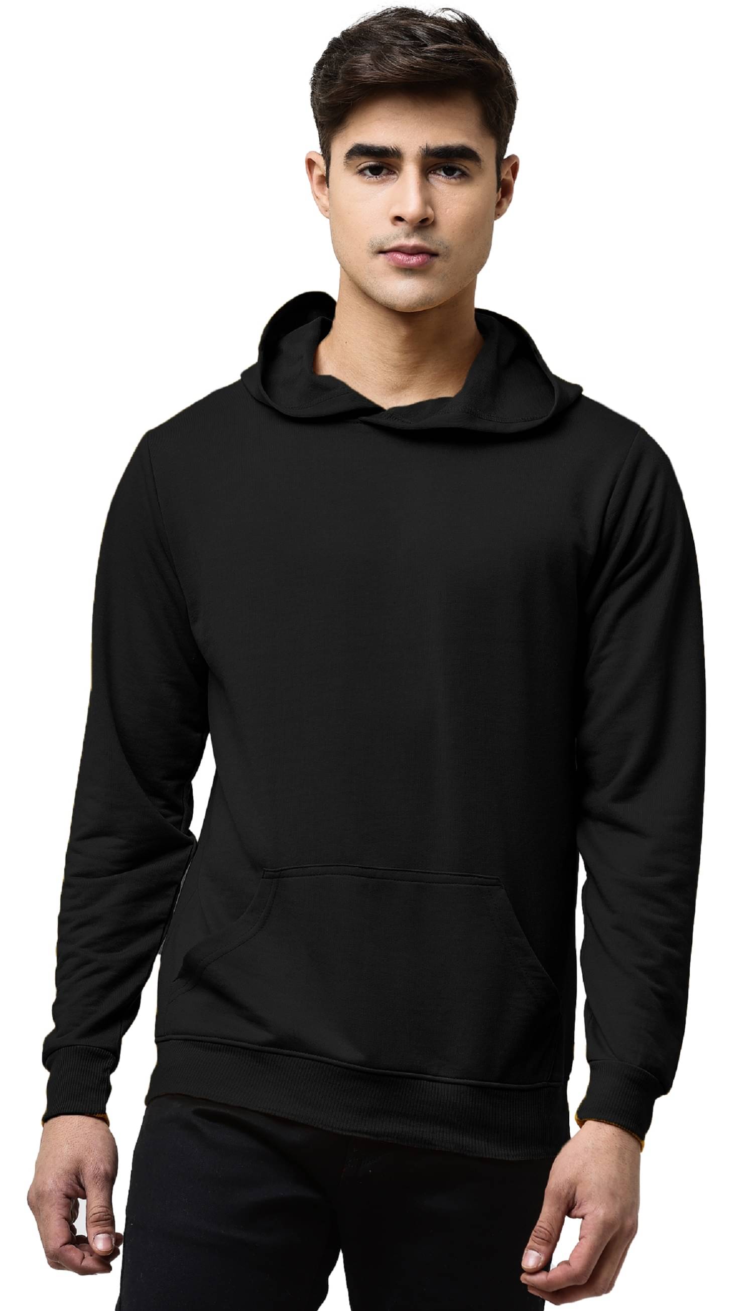     			Leotude Cotton Blend Round Neck Men's Sweatshirt - Black ( Pack of 1 )