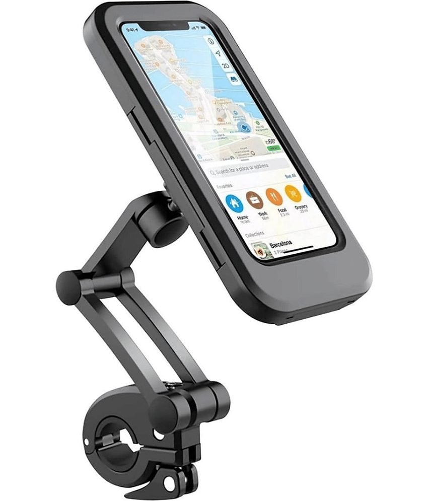 DSAM Universal Bike Mirror Mobile Stand with USB Fast Charger