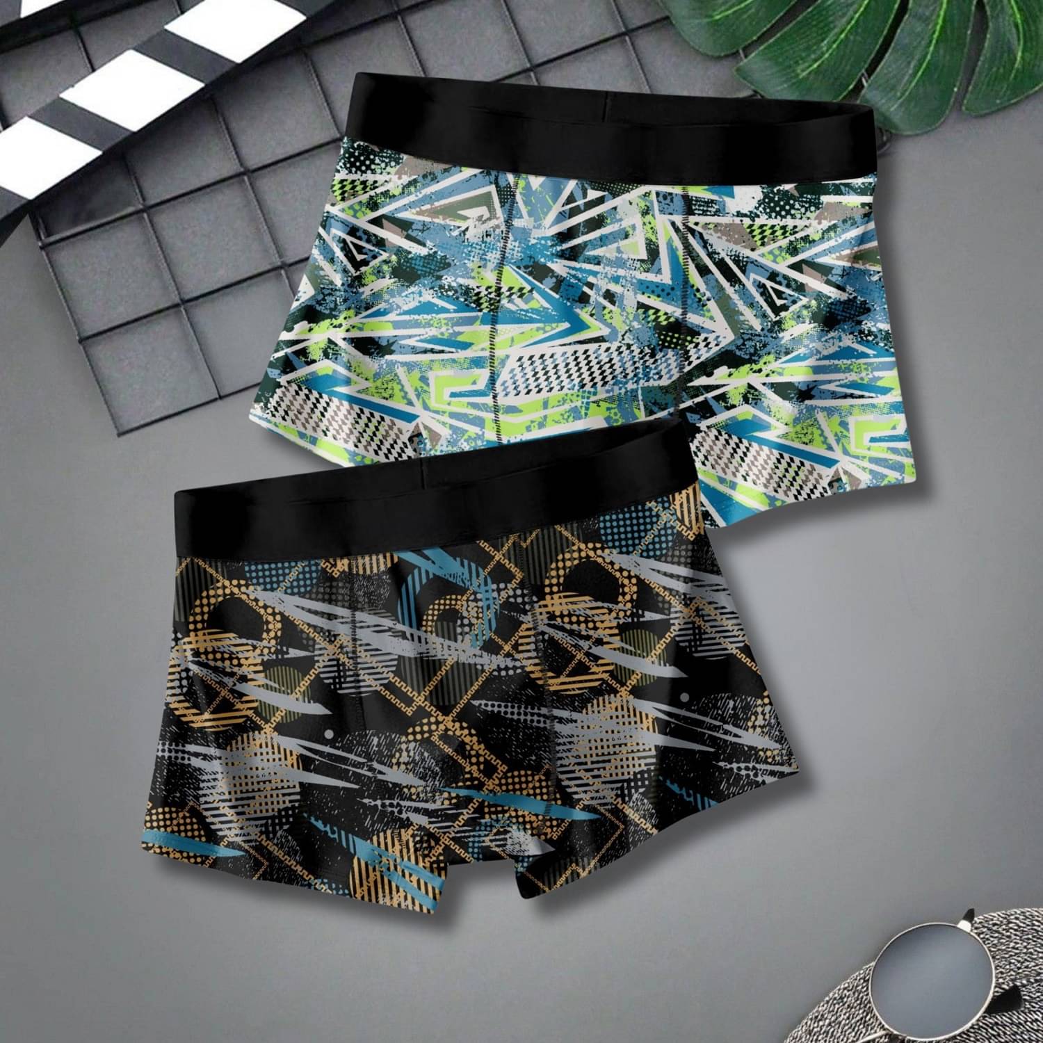 PANICIA Pack of 2 Nylon Trunks For Men's ( Multicolor )     			PANICIA Pack of 2 Nylon Trunks For Men's ( Multicolor )