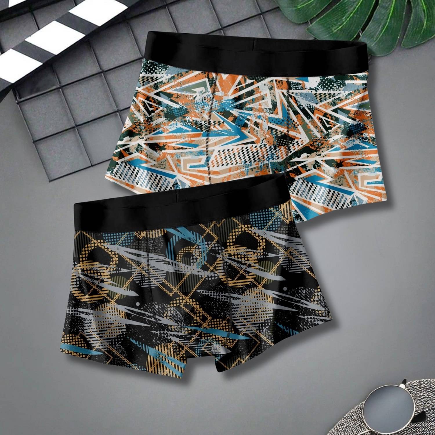 PANICIA Pack of 2 Nylon Trunks For Men's ( Mustard )     			PANICIA Pack of 2 Nylon Trunks For Men's ( Mustard )