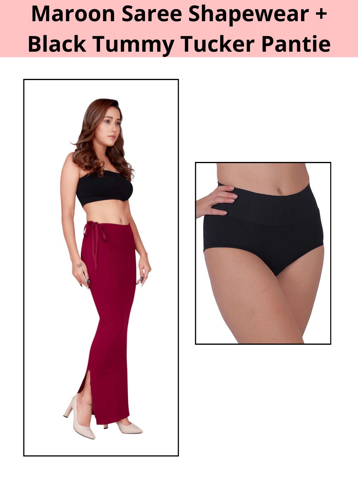 Pia Trends Women Cotton Blend Body Shaper ( Maroon,Black ) Pia Trends Women Cotton Blend Body Shaper ( Maroon,Black )