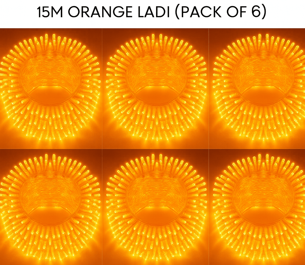     			SPARKWORLD Orange 15M String Light ( Pack of 6 )