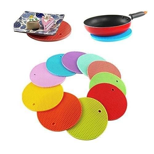     			Silicone Mat for Kitchen Coaster for Dining Table for Hot Pots Trivets for Dining Table Hot Pot Stand Heat Resistant Mats/Pads