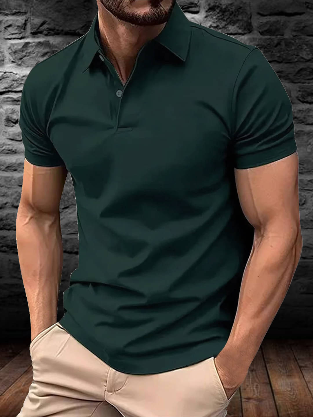 Simple Solution Men Polyester Regular Fit Solid Polo T Shirt ( Dark Green ) Simple Solution Men Polyester Regular Fit Solid Polo T Shirt ( Dark Green )