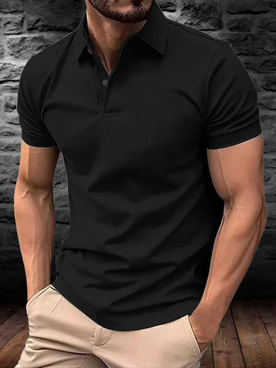 Simple Solution Men Polyester Regular Fit Solid Polo T Shirt ( Black ) Simple Solution Men Polyester Regular Fit Solid Polo T Shirt ( Black )