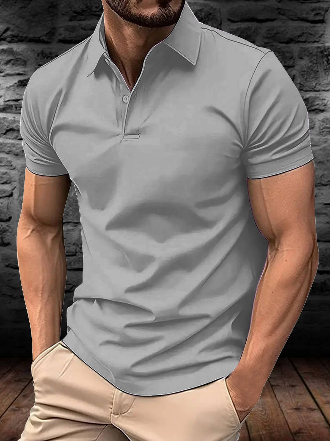 Simple Solution Men Polyester Regular Fit Solid Polo T Shirt ( Grey ) Simple Solution Men Polyester Regular Fit Solid Polo T Shirt ( Grey )