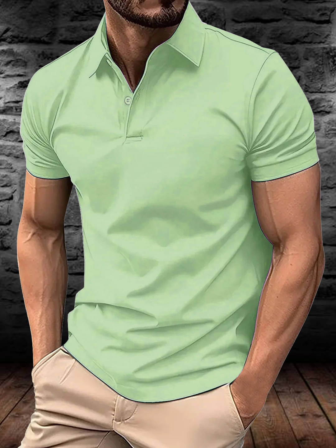     			Simple Solution Men Polyester Regular Fit Solid Polo T Shirt ( Sea Green )