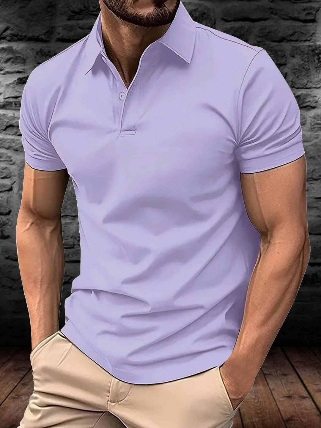 Simple Solution Men Polyester Regular Fit Solid Polo T Shirt ( Lavender ) Simple Solution Men Polyester Regular Fit Solid Polo T Shirt ( Lavender )