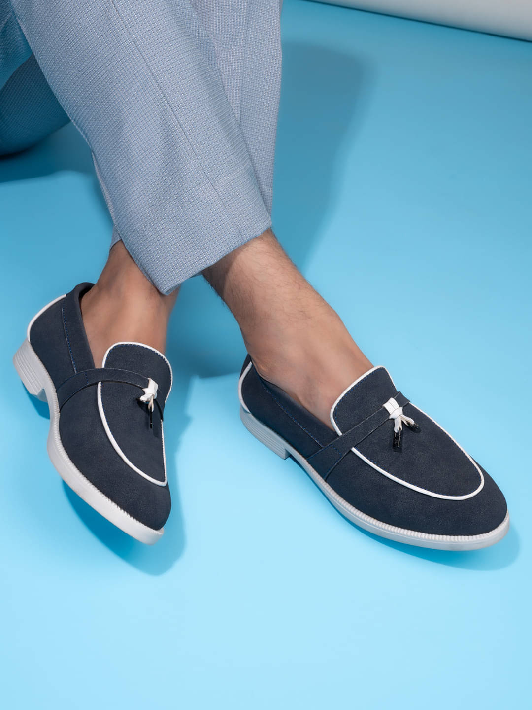     			Sneaklab Blue Men's Slip on Shoes
