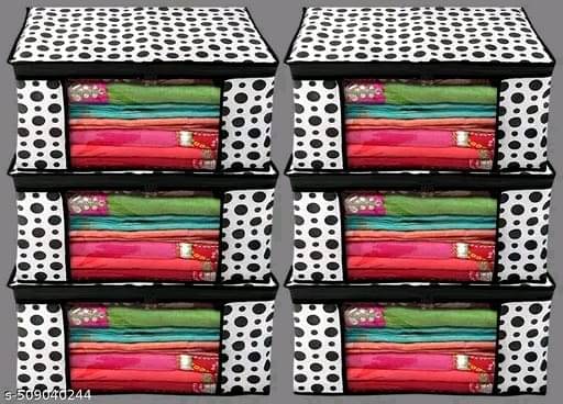     			TheYourChoice Non-Woven  Wardrobe Organizer/ Cloth Cover / Saree Cover Assorted Pack of 6