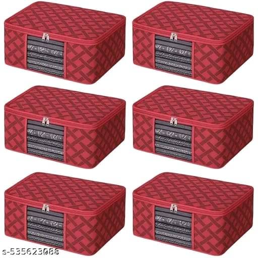 TheYourChoice Non-Woven Wardrobe Organizer/ Cloth Cover / Saree Cover Assorted Pack of 6 TheYourChoice Non-Woven Wardrobe Organizer/ Cloth Cover / Saree Cover Assorted Pack of 6