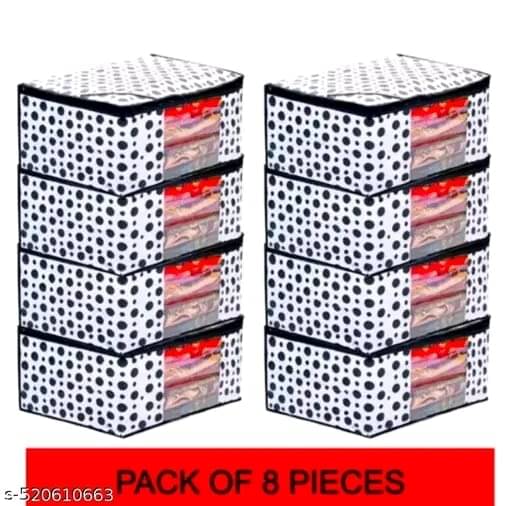 TheYourChoice Non-Woven Wardrobe Organizer/ Cloth Cover / Saree Cover Assorted Pack of 6 TheYourChoice Non-Woven Wardrobe Organizer/ Cloth Cover / Saree Cover Assorted Pack of 6
