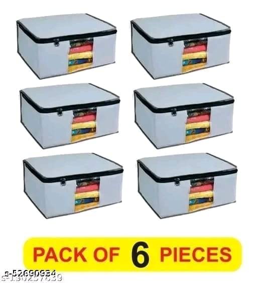 TheYourChoice Non-Woven Wardrobe Organizer/ Cloth Cover / Saree Cover Assorted Pack of 6 TheYourChoice Non-Woven Wardrobe Organizer/ Cloth Cover / Saree Cover Assorted Pack of 6