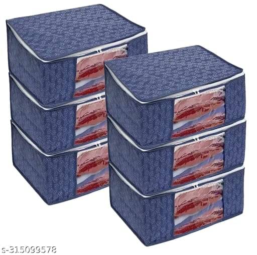     			TheYourChoice Non-Woven  Wardrobe Organizer/ Cloth Cover / Saree Cover Assorted Pack of 6