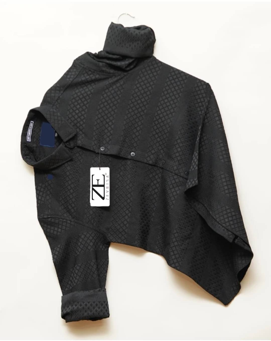 ZEVBISA Poly Cotton Regular Fit Self Design Full Sleeves Men's Casual Shirt - Black ( Pack of 1 ) ZEVBISA Poly Cotton Regular Fit Self Design Full Sleeves Men's Casual Shirt - Black ( Pack of 1 )