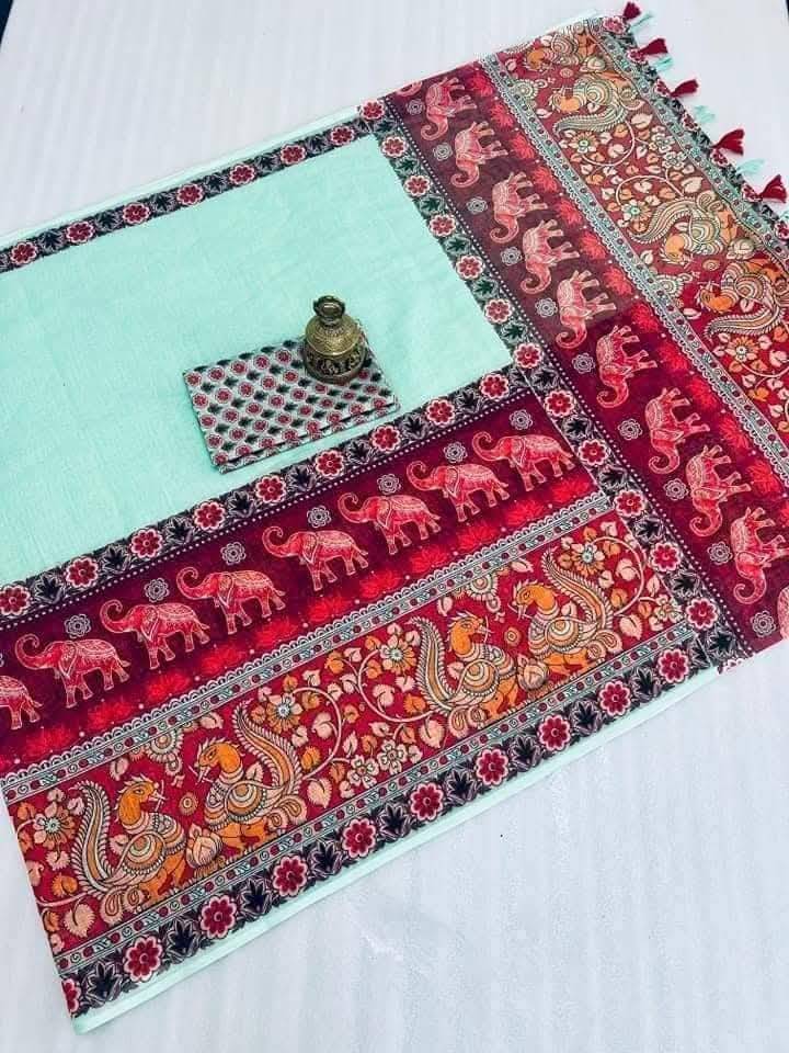 supalee Tex Linen Printed Regular Saree With Unstitched Blouse Piece ( Multicolor 2 ) supalee Tex Linen Printed Regular Saree With Unstitched Blouse Piece ( Multicolor 2 )