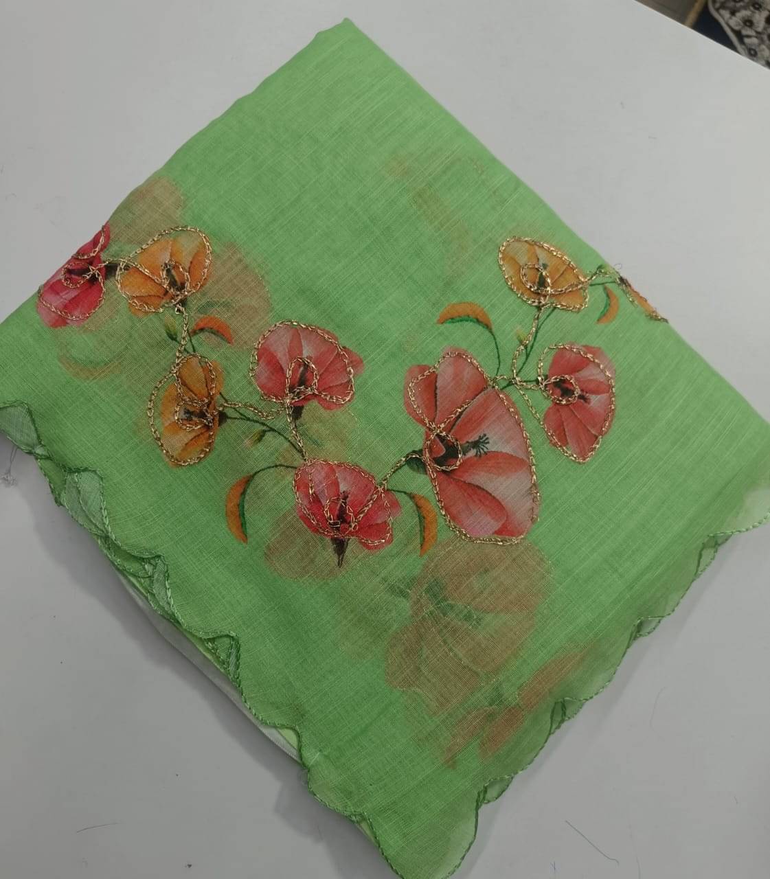 supalee Tex Linen Printed Regular Saree With Unstitched Blouse Piece ( Multicolor 2 ) supalee Tex Linen Printed Regular Saree With Unstitched Blouse Piece ( Multicolor 2 )