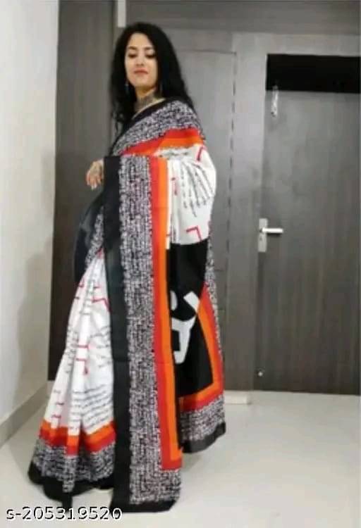     			supalee Tex Linen Printed Regular Saree With Unstitched Blouse Piece ( Multicolor 2 )