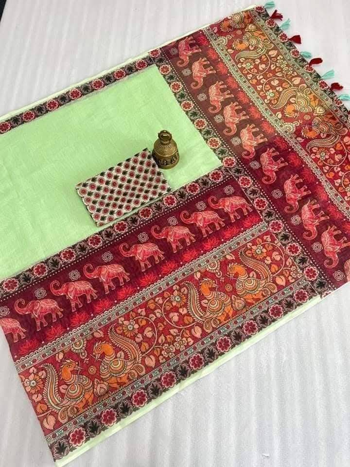 supalee Tex Linen Printed Regular Saree With Unstitched Blouse Piece ( Multicolor 2 ) supalee Tex Linen Printed Regular Saree With Unstitched Blouse Piece ( Multicolor 2 )
