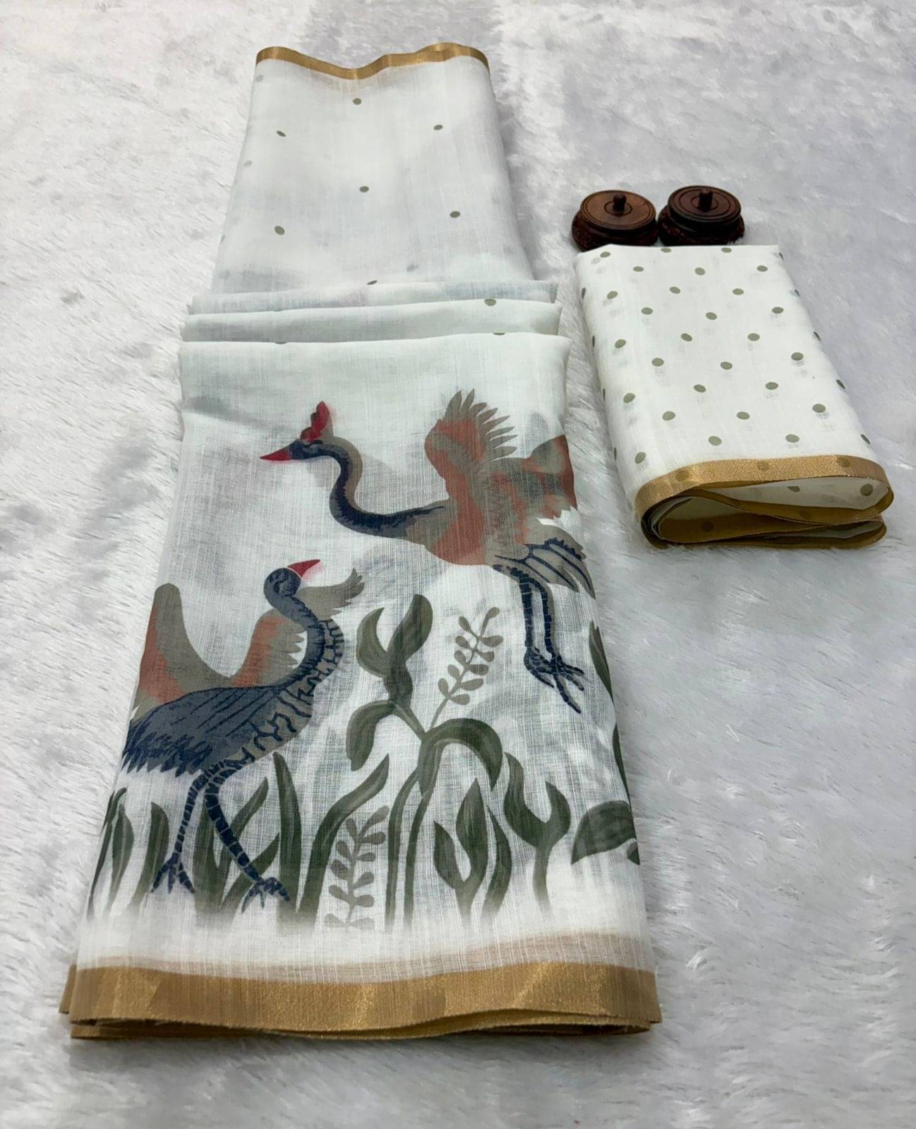 supalee Tex Linen Printed Regular Saree With Unstitched Blouse Piece ( Multicolor 2 ) supalee Tex Linen Printed Regular Saree With Unstitched Blouse Piece ( Multicolor 2 )