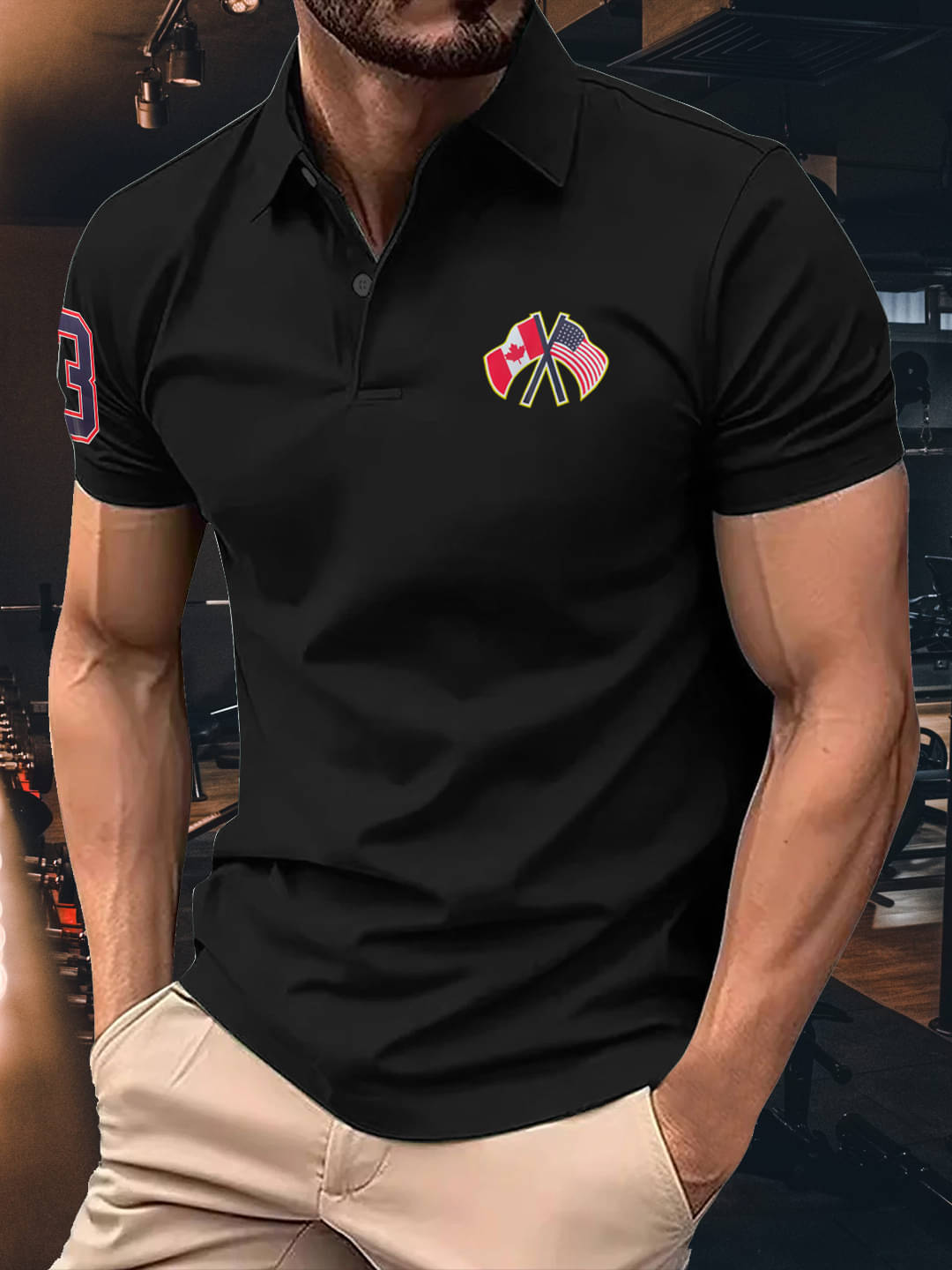     			AIN6 Men Cotton Blend Regular Fit Solid Polo T Shirt ( Black )