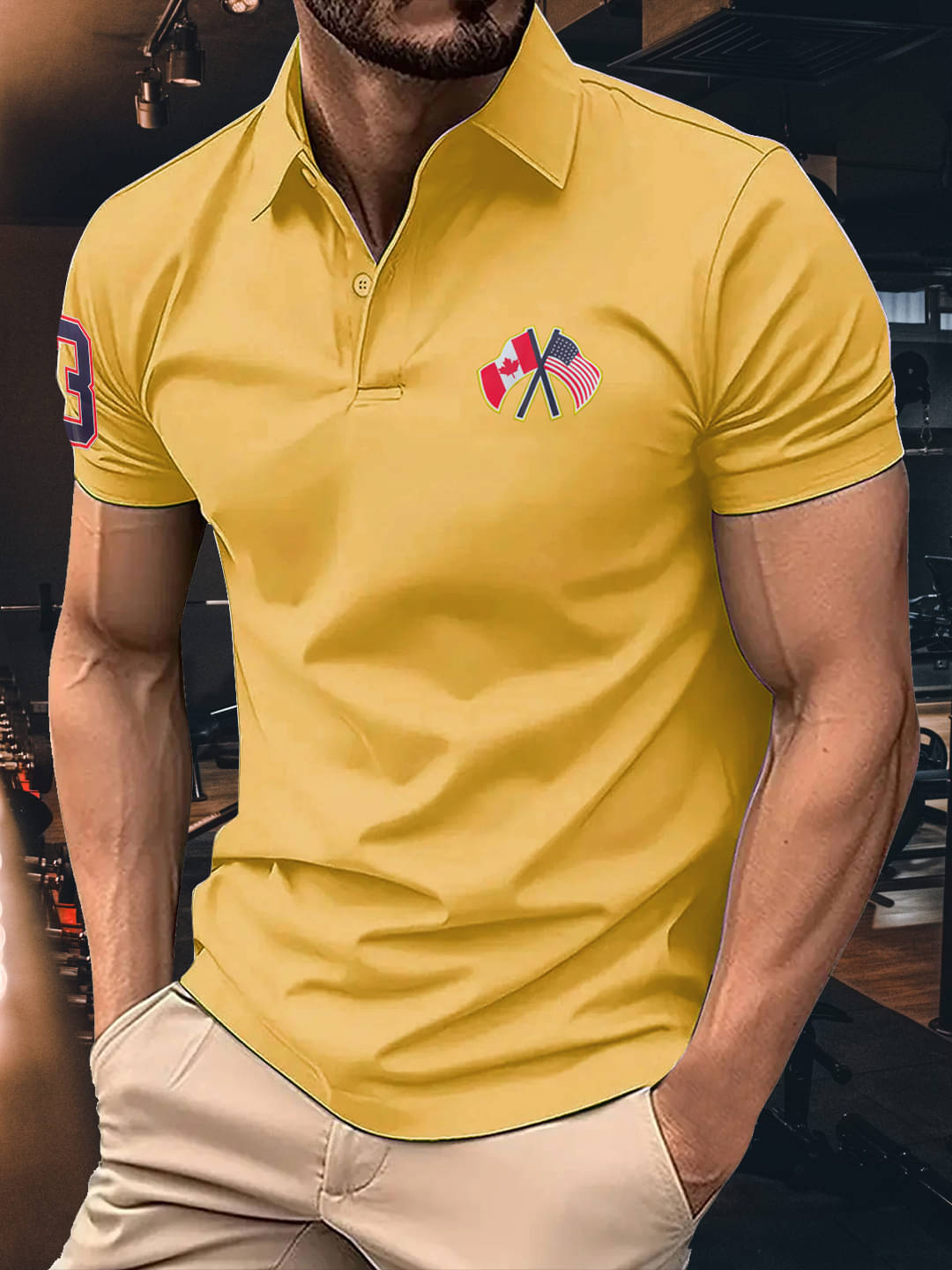 AIN6 Men Cotton Blend Regular Fit Solid Polo T Shirt ( Mustard ) AIN6 Men Cotton Blend Regular Fit Solid Polo T Shirt ( Mustard )