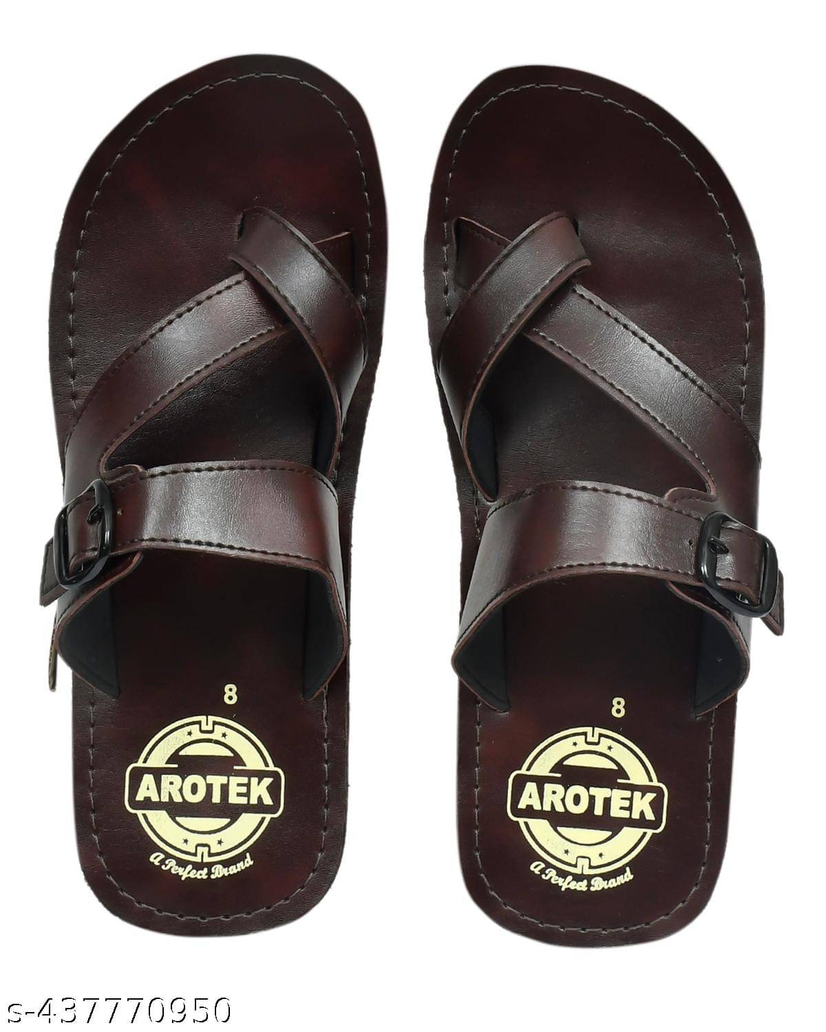     			AROTEK Brown Men's Daily Slipper