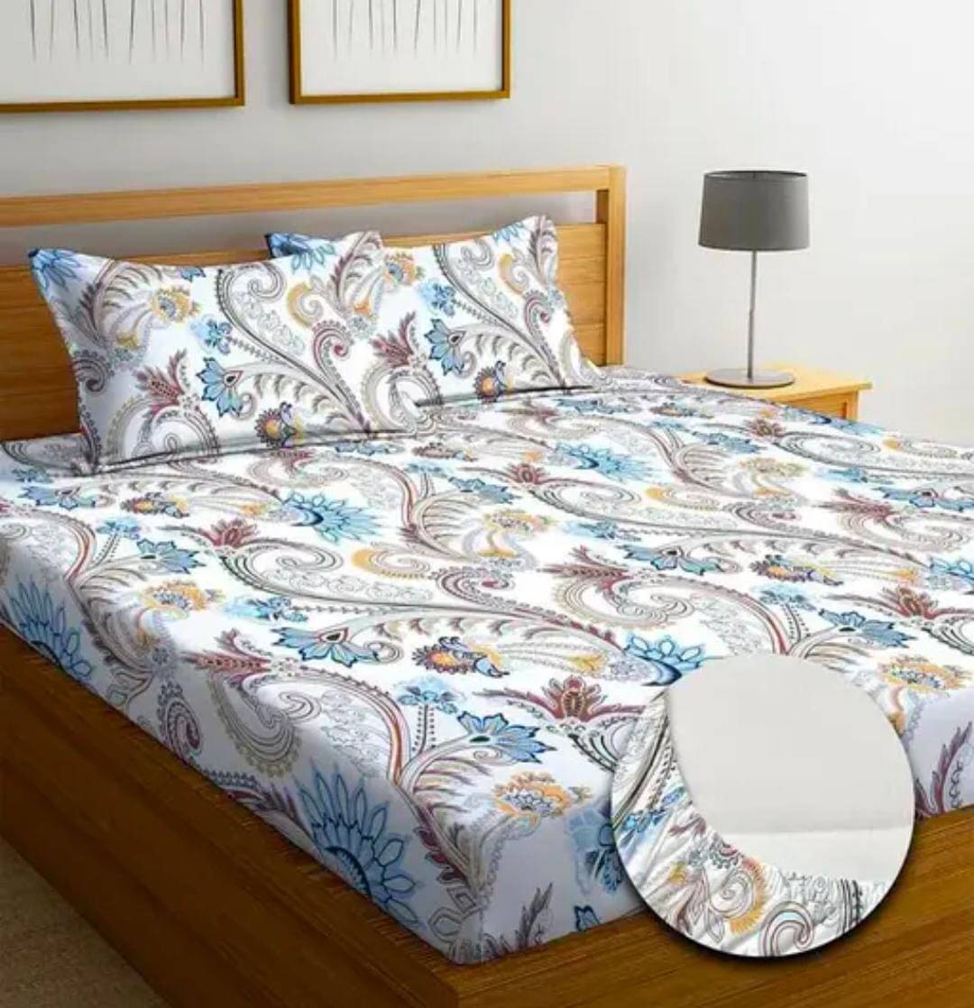 Aavika Microfibre Abstract Printed Fitted ( Queen Size ) - Multi     			Aavika Microfibre Abstract Printed Fitted ( Queen Size ) - Multi
