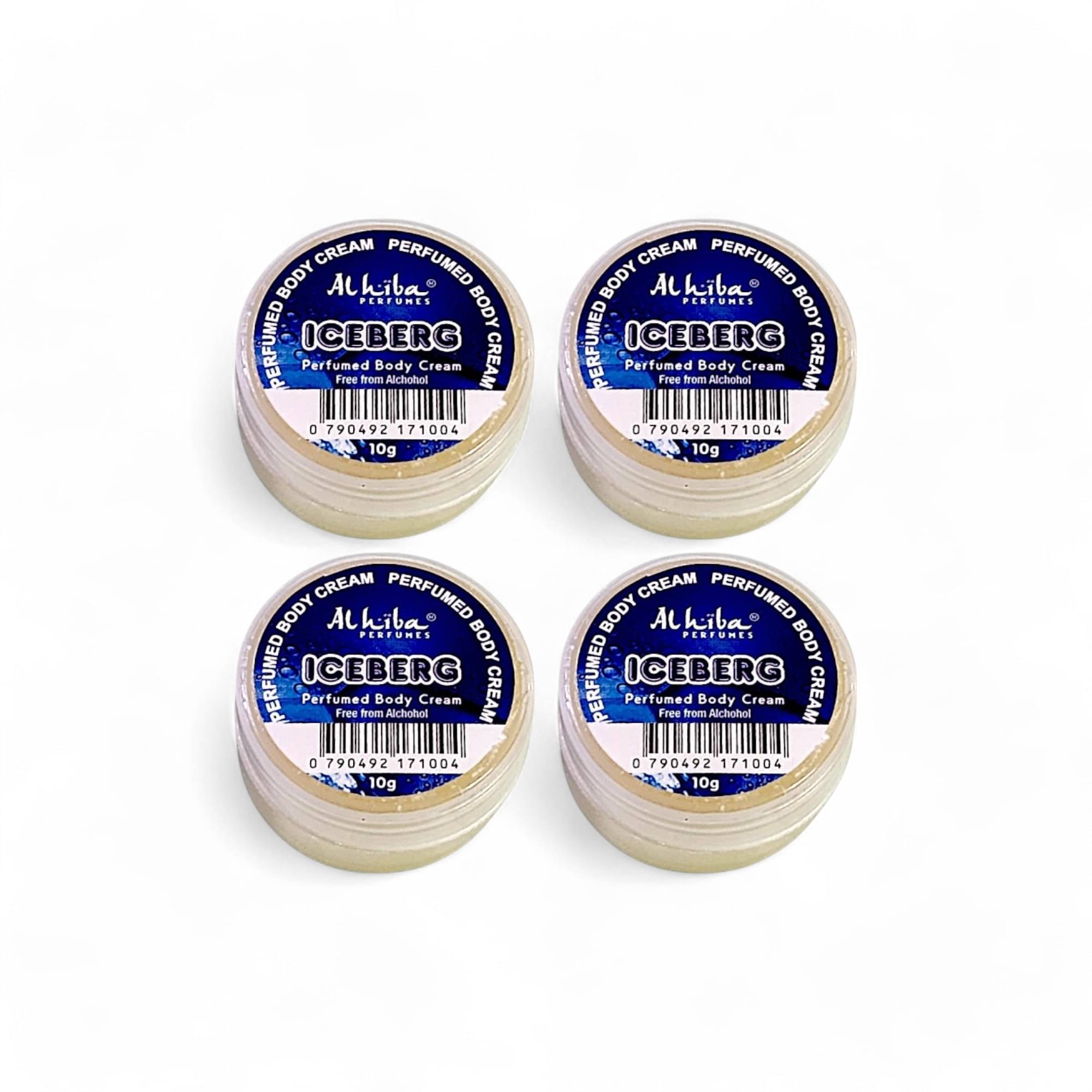     			Al Hiba Iceberg Perfumed Body Deodorant Cream for Unisex 10 gm ( Pack of 4 )