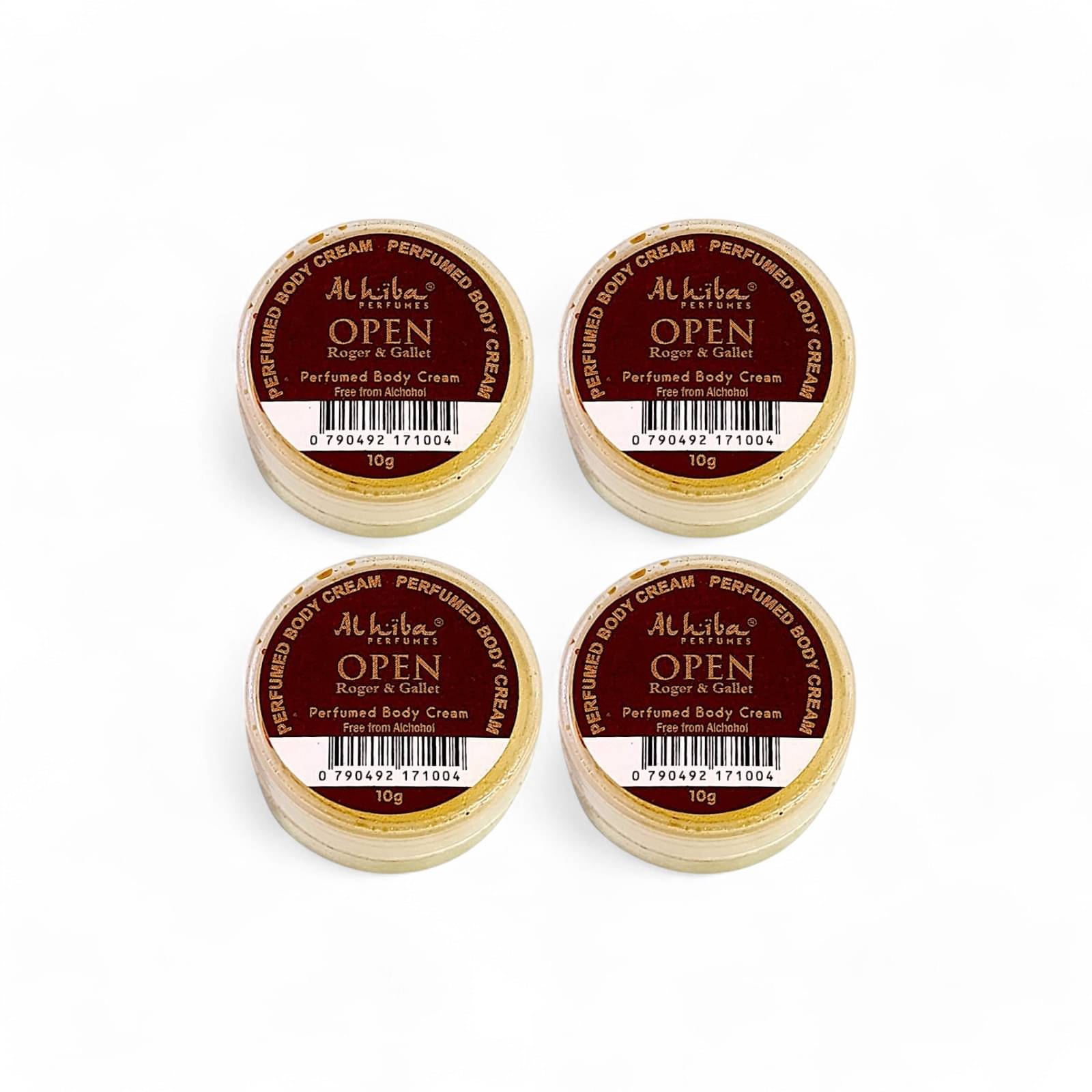     			Al Hiba Open Roger & Gallet Perfumed Body Deodorant Cream for Unisex 10 gm ( Pack of 4 )