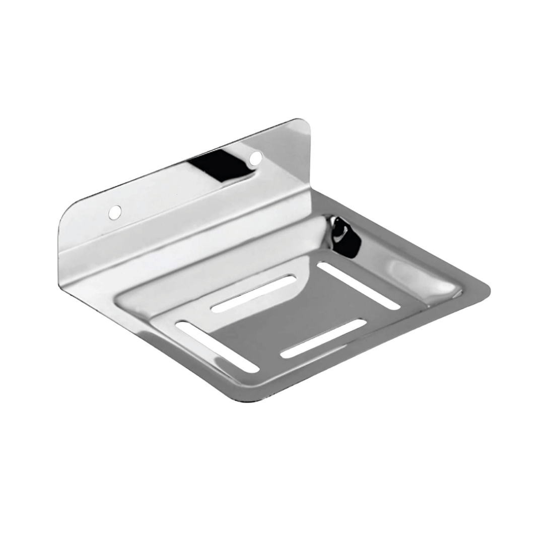 BATHBLISS Square Stainless Steel Single Soap Dish Holder for Bathroom Wall Mount in Chrome Finish for Wash Area/Kitchen & Bathroom (Set of 1) BATHBLISS Square Stainless Steel Single Soap Dish Holder for Bathroom Wall Mount in Chrome Finish for Wash Area/Kitchen & Bathroom (Set of 1)