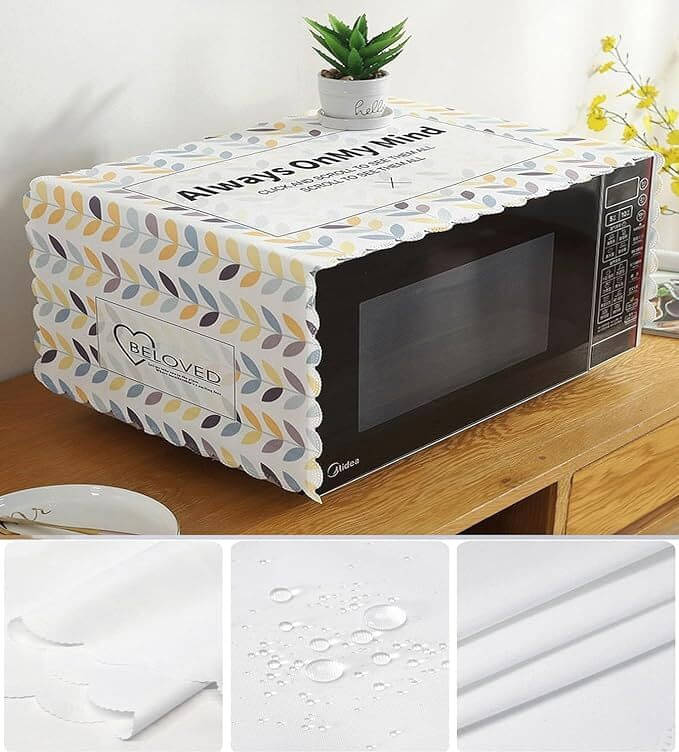     			CASA FURNISHING Single Polyester Khaki Microwave Oven Cover - 29L & above