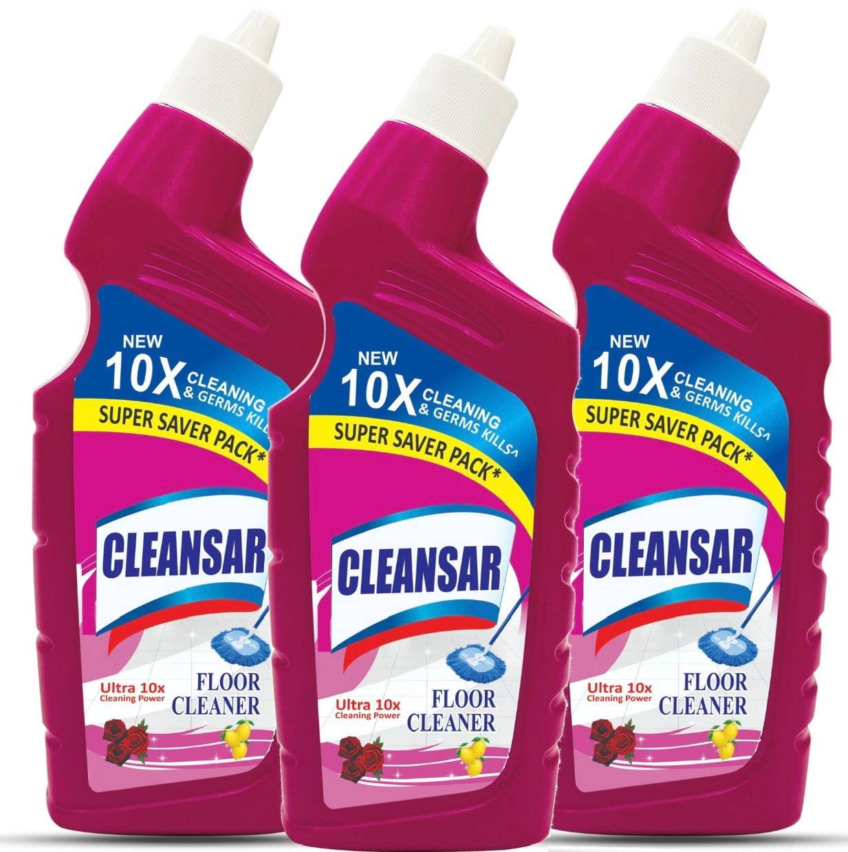     			CLEANSAR Disinfectant Floor Cleaner Rose 1000 kg Pack Of 3