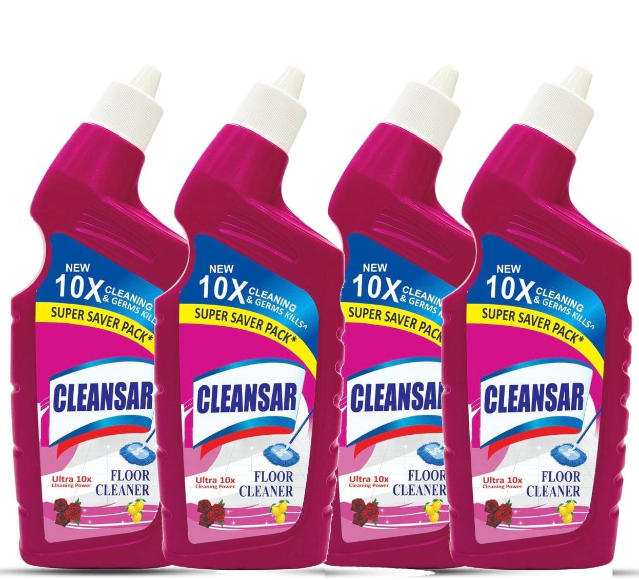     			CLEANSAR Disinfectant Floor Cleaner Rose `2000ml kg Pack Of 4