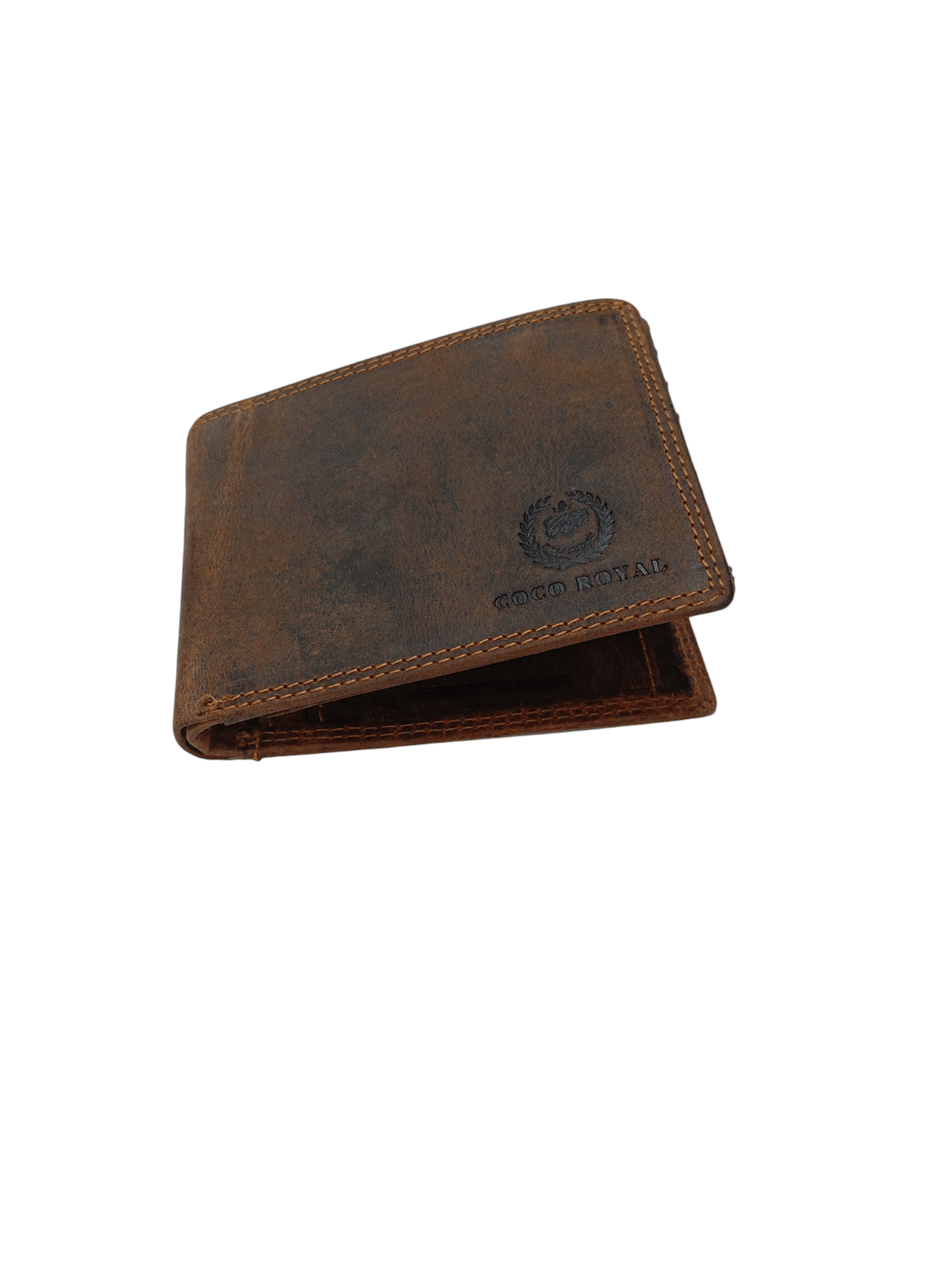     			COCO ROYAL Leather Printed Men's Two Fold Wallet With 9 Slots For Card ( Brown , Pack of 1 )