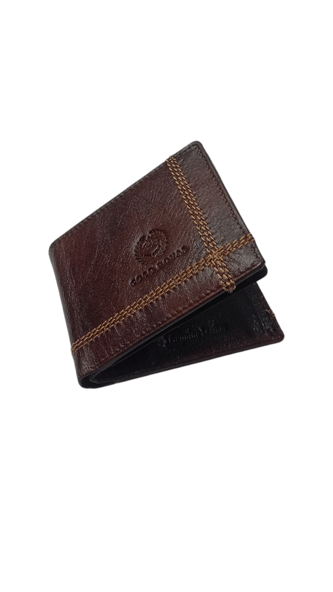     			COCO ROYAL Leather Printed Men's Two Fold Wallet With 1 Slot For Card ( Brown , Pack of 1 )