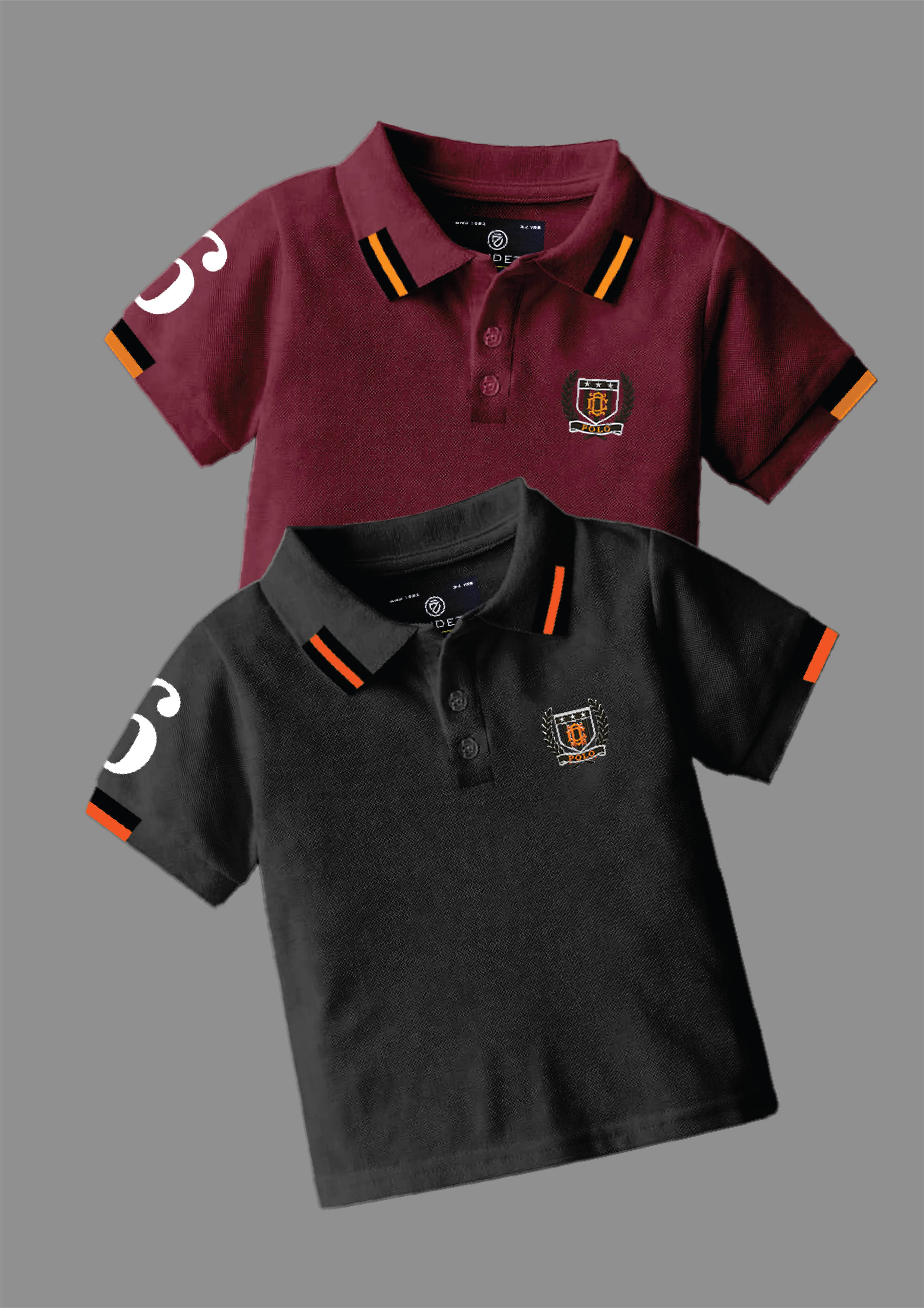     			CODEZ Pack of 2 Boys Cotton Blend Polo T-Shirt ( Multicolor 3 )