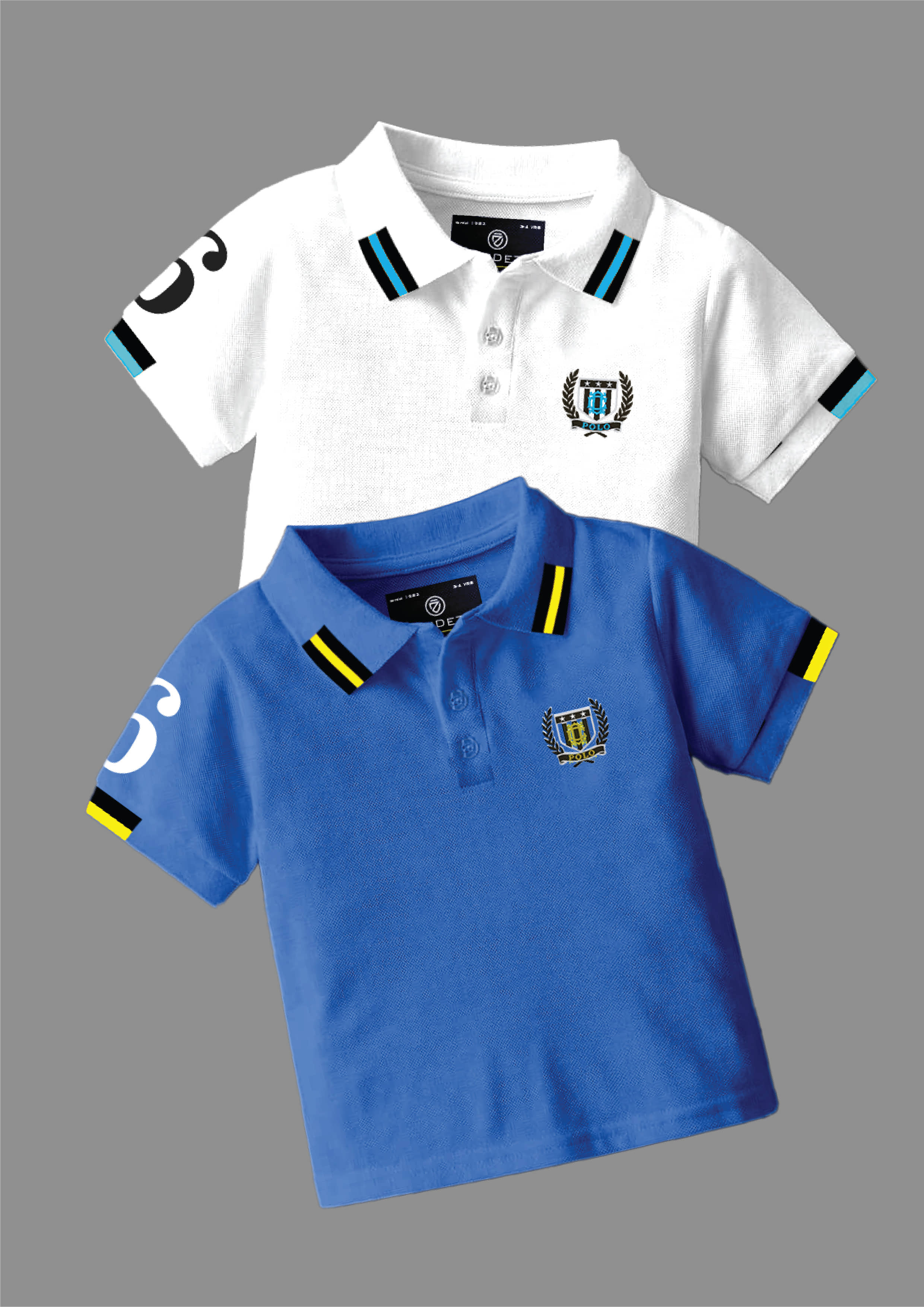 CODEZ Pack of 2 Boys Cotton Blend Polo T-Shirt ( Multicolor 4 )