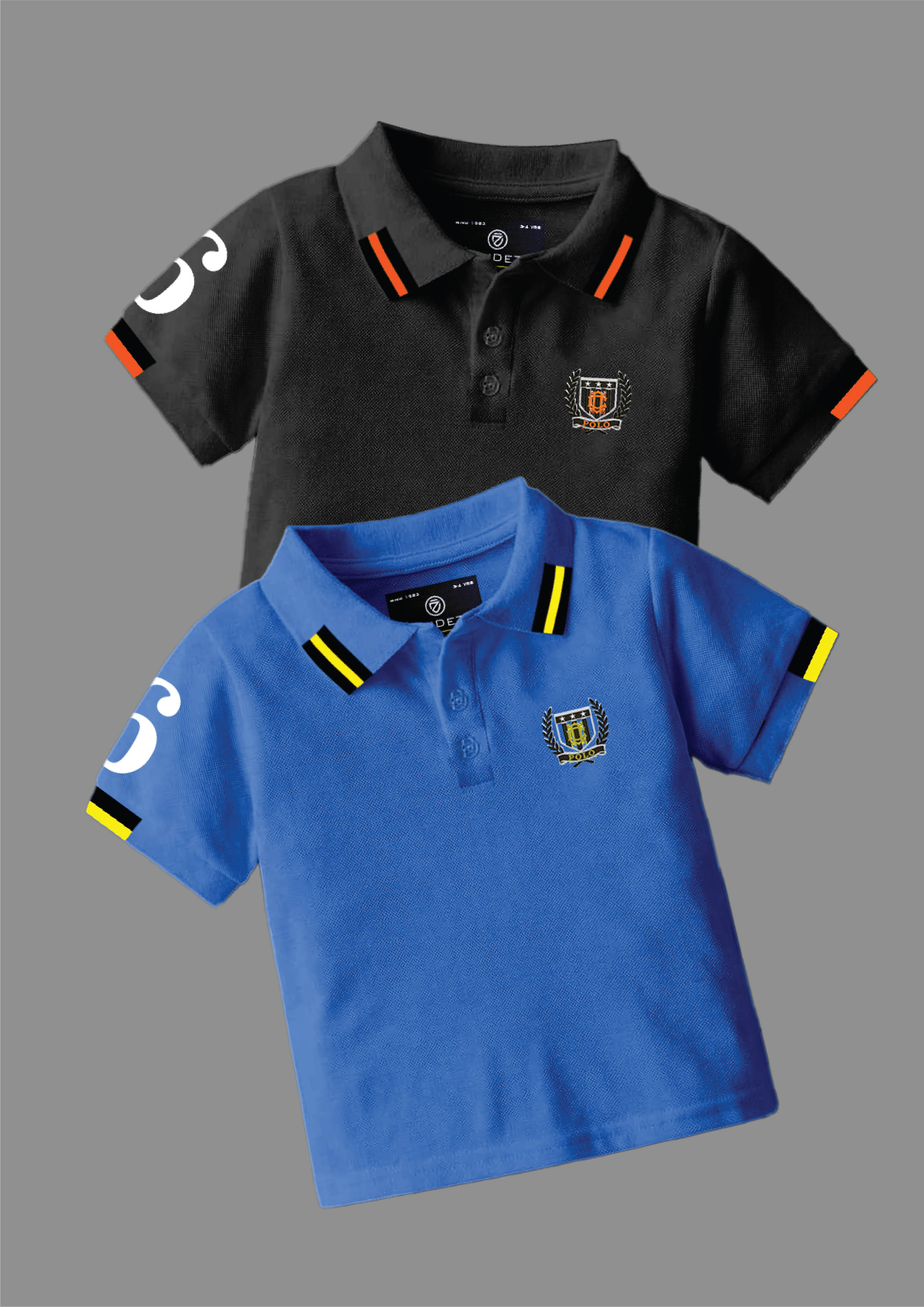     			CODEZ Pack of 2 Boys Cotton Blend Polo T-Shirt ( Multicolor 3 )