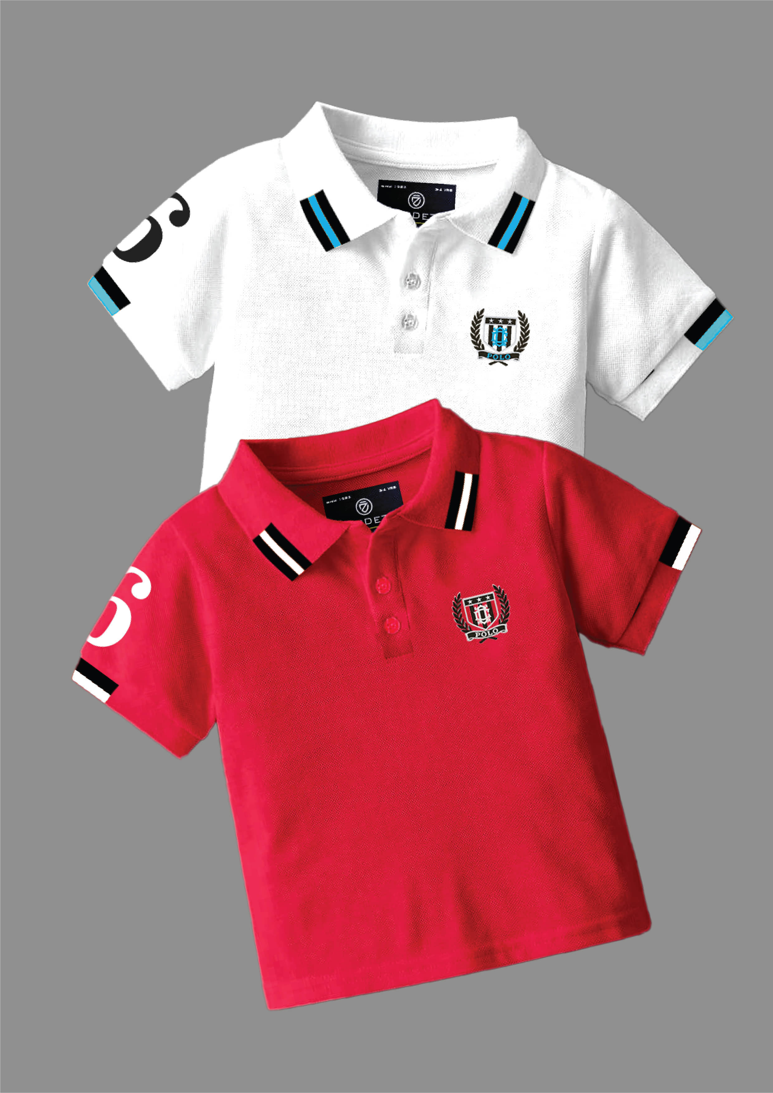     			CODEZ Pack of 2 Boys Cotton Blend Polo T-Shirt ( Multicolor )