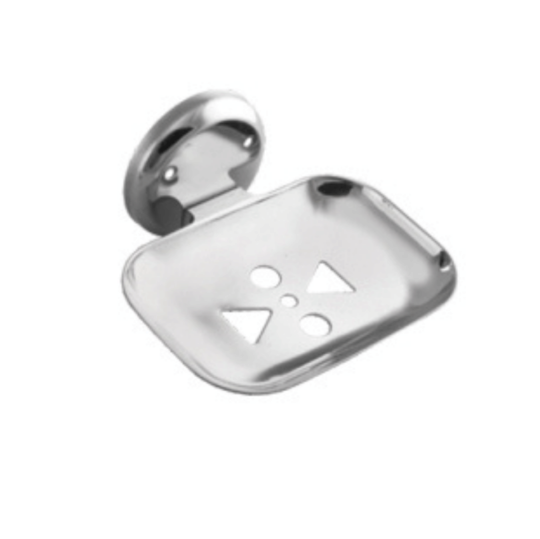     			COSWARE Deluxe Oval Stainless Steel Single Soap Dish/Soap Holder for Bathroom Wall Mount in Chrome Finish with Wall Flange for Wash Area/Kitchen & Bathroom (Set of 1)